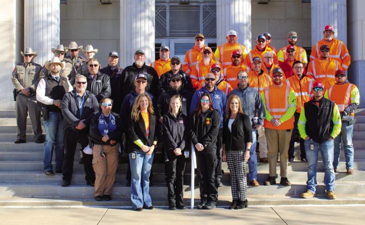 The Texas Department of Transportation (TxDOT) Childress District held an End the Streak press conference to raise awareness of the number of fatalities on Texas roadways each year Friday, Nov. 15 at the Childress County Courthouse. The Red River Sun/Elizabeth Tanner