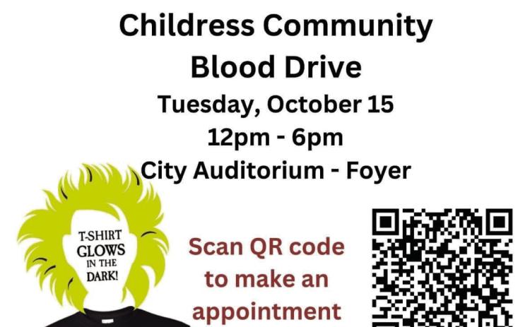 Childress Community Blood Drive seeking ‘peoplejuice’