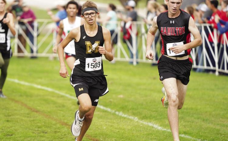 Ryder Robison competes at the 2022 Texas UIL Class 2A State Cross Country Championship at Old Settlers Park in Round Rock. Photo Courtesy of UIL