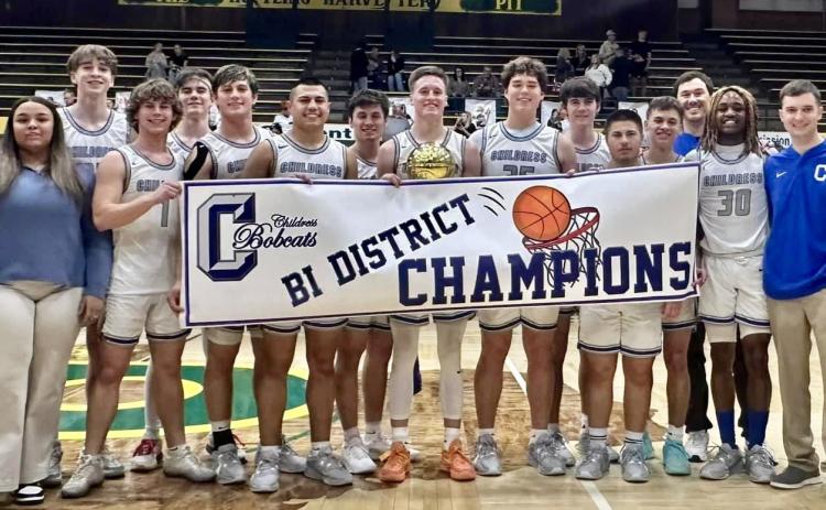 The Childress Bobcats take down the River Road Wildcats in a 51-28 final Monday, Feb. 19 in Pampa for the bi-district championship. Area round details were not available at press time. Courtesy Photo