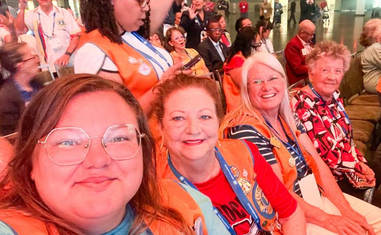 For the 107th Lions International Convention, Lions and Leos from around the world, including, from left, Wellington Lions Lindsay Hill, Margret Wood, Lori O’Rear and Fraya Hammons, traveled to Orlando, Fla. for the Sunday, July 13-Thursday, July 17 event, attended by nearly 9,500 Lions from 150 countries. Lindsay Hill