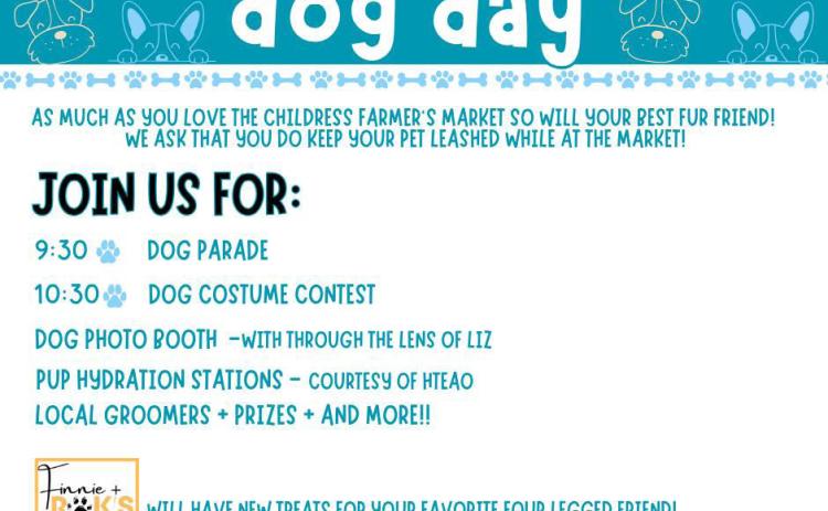 Childress Farmers Market, CTX Run Club calling all pups for Dog Day fun