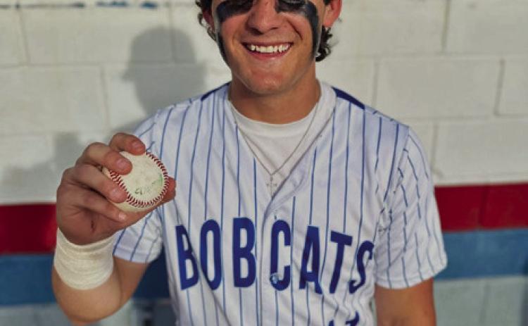 Childress’ Colton Teichelman hits a three-run homer against Dalhart Monday, April 24 in Childress. Courtesy Photo