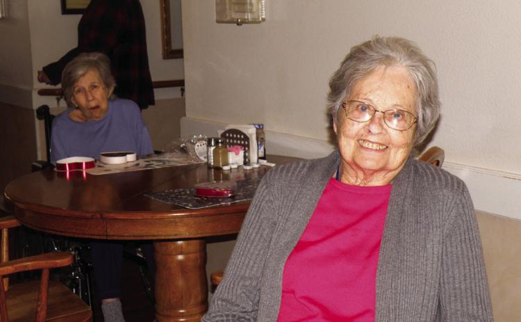 Cottage Village Assisted Living residents attend a Valentine’s Day party, hosted by the Rothwell Circle of United Women of Faith of Childress Methodist Church, Tuesday, Feb. 14. Photo by Grace Holman