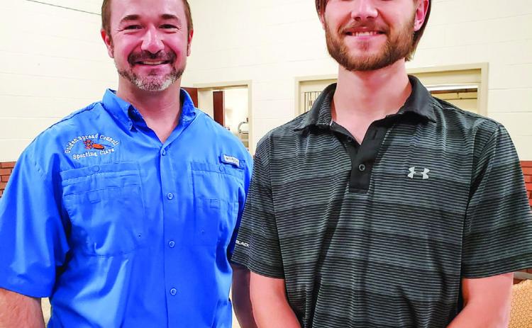 Boy Scouts of America Golden Spread Council Scourt Executive Brian Tobler and Adobe Wall Senior District Executive Colter Morrison, guests of Memphis Lion Orvilla Evans, encourage Scouts to get involved in Memphis during the Memphis Lions Club meeting Wednesday, May 22. Photos Courtesy of Memphis Lions Club