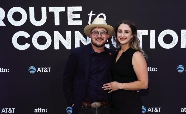 Lemieux Company Executive Producer Wilson Lemieux and his wife, Heather Lemieux, of Amarillo, commemorate the release of “Route to Connection.” Photos Courtesy of Lemieux Collection: