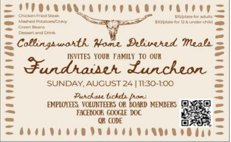 Collingsworth County Home Delivered Meals plans chicken fried steak luncheon fundraiser