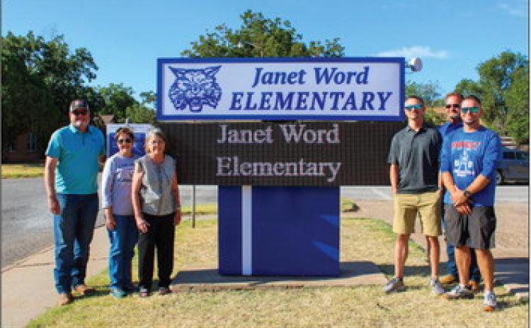 Childress Elementary unveils new digital marquee in honor of former Principal Janet Word
