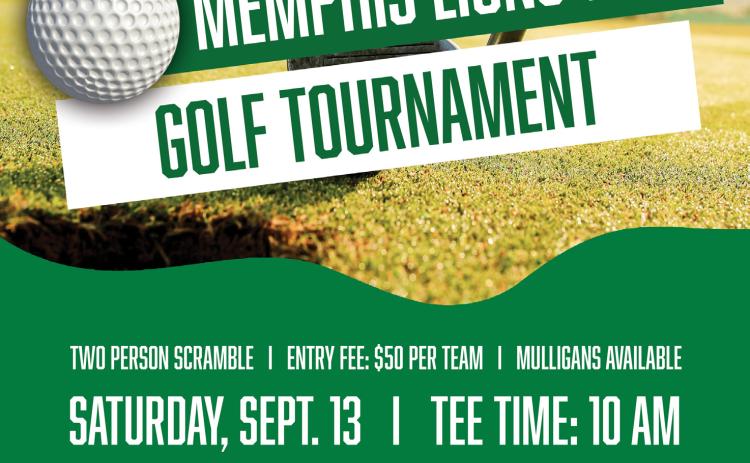 The 39th Annual Memphis Lions Club Golf Tournament will tee off at 10 a.m. Saturday, Sept. 13 at the Memphis Country Club. A two-person scramble, entry is $50 per team, with mulligans available. Prizes will be awarded to the top places in each flight, as well as additional prizes for special contests held during the tournament. The tournament will include 18 holes followed by a meal. To enter, contact Charles Phillips, 940-585-1092, or the Memphis Country Club, 806-259-3237. The Red River Sun
