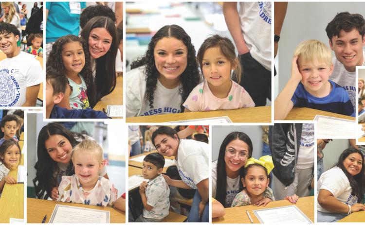 The Childress Elementary School Class of 2036, joined by the Childress High School Class of 2024, team up for Kindergarten Signing Day Tuesday, May 14 at Childress Elementary School. Through the Lens of Liz/Elizabeth Oronia