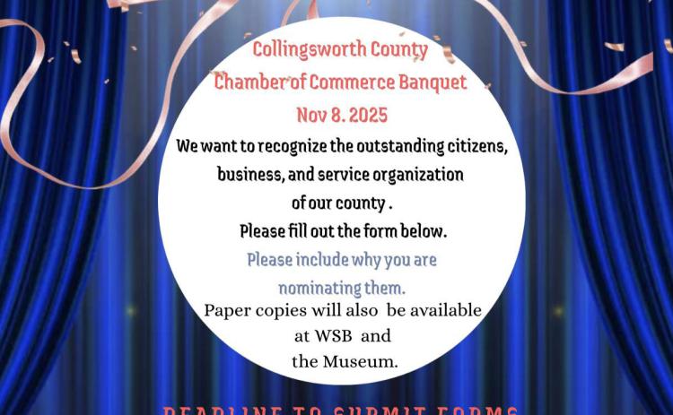 Collingsworth Chamber of Commerce solicits 2025 award nominations