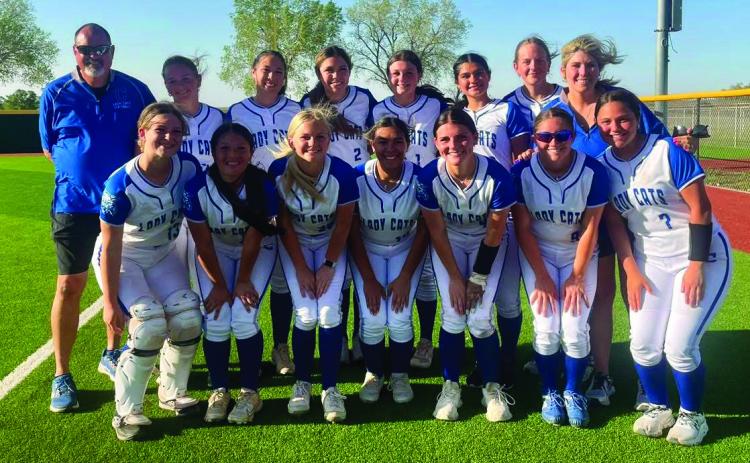 The Childress Lady Cats secure the No. 3 seed in District 1-3A, as well as the No. 1 small-school seed, earning a 13-1 win over Canadian Thursday, April 17 in Childress. Courtesy Photo
