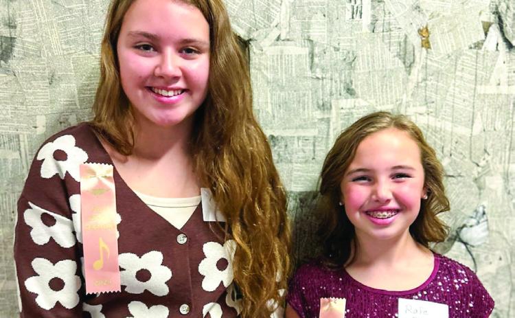 Monson Music Studio students compete in Wichita Falls Music Teachers Fall Festival