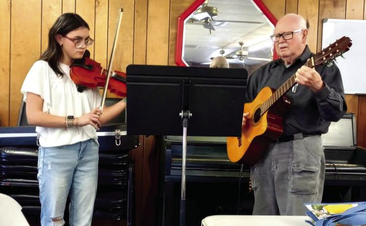 Monson Music’s Sophia Derr performs at Childress Senior Citizens Center
