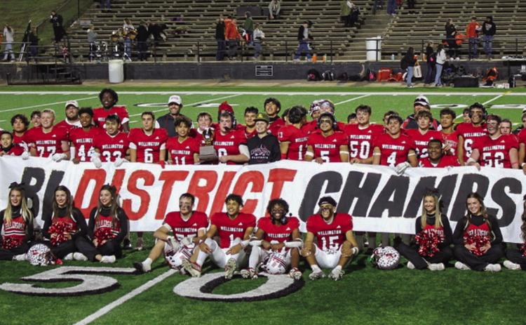 The Wellington Skyrockets bring home the Region II Division II Bi-District Championship, blanking the Petrolia Pirates Thursday, Nov. 14 in Lawton, Okla. The Red River Sun/Shauna Salinas