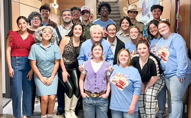 Competing at the recent district competition, Memphis High School One Act Play cast received All-Star honors, including All-Star Cast recipient Julian Ross and Honorable Mention All-Star Cast recipients Bailee Morris Lunsford and Chance Richardson. At the competition, the cast performed “The Red Velvet Cake War,” which did not advance to the bi-district round. Memphis ISD