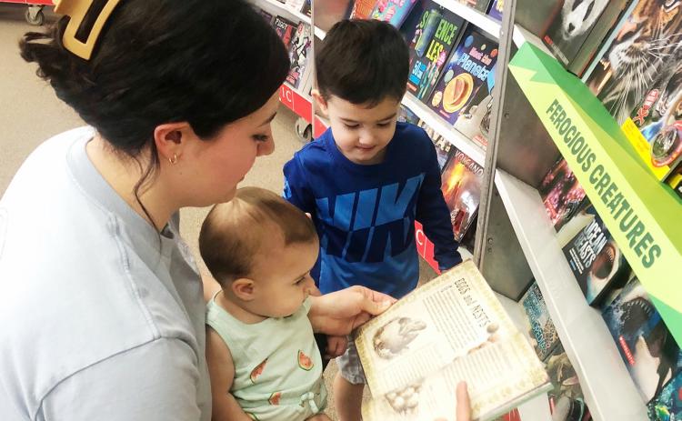 Stephens family visits Collingsworth Public Library Book Fair