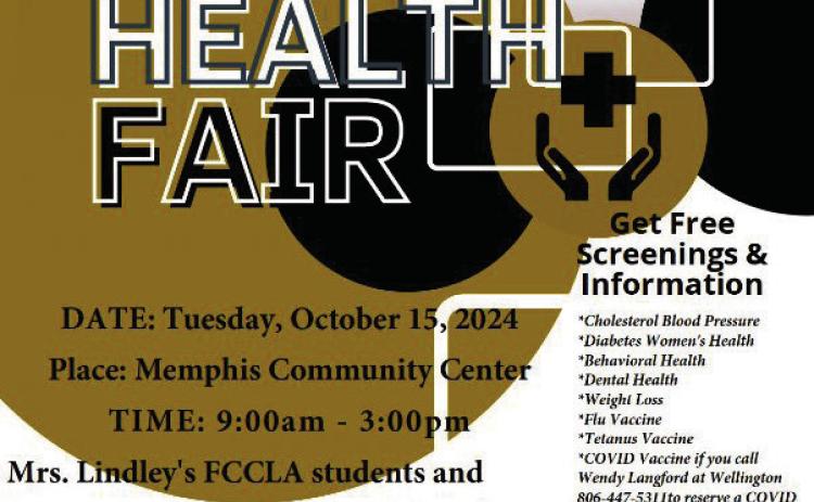 Memphis ISD,Memphis Chamber of Commerce partnering up for annual health fair
