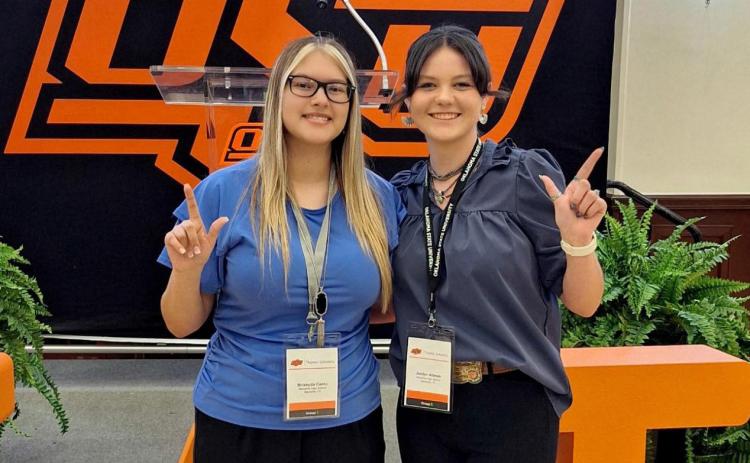 Memphis High School seniors Briseyda Cantu and Jordyn Altman visit Oklahoma State University, where they interviewed for a chance at the Thoma Scholarship—a full-ride scholarship which covers the cost of attendance, including tuitions, fees, housing, meals, books and other educational expenses for four years. Thoma Scholars also receive a one-time study abroad scholarship, as well as will participate in Honors College. Memphis ISD
