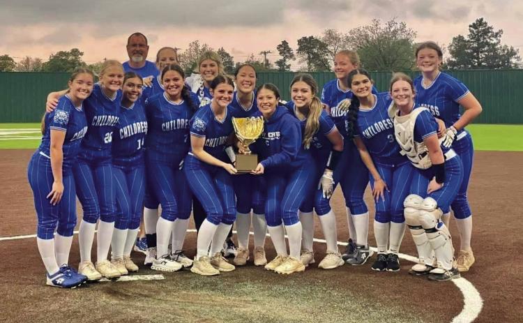 The Childress Lady Cats defeat Slaton for the bi-district championship Friday, April 25. Courtesy Photo