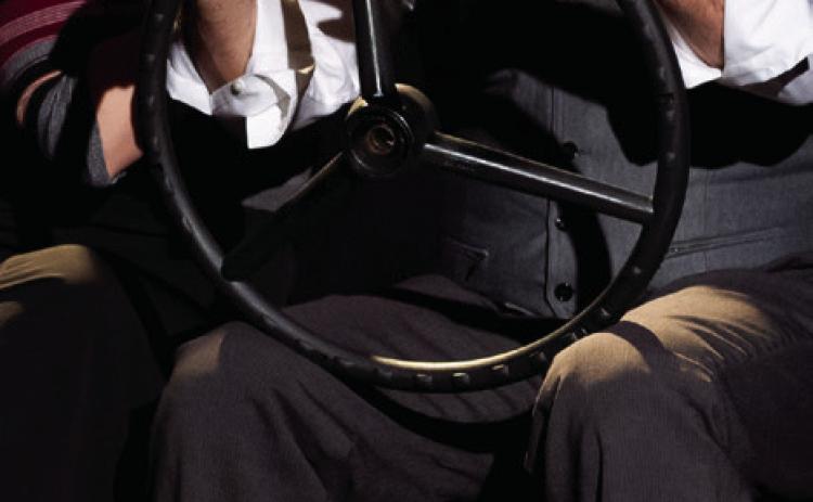 The infamous Clyde Barrow and Bonnie Parker head to their next destination on stage of the Mulkey Theatre in a Texas Comedies production set for 1:30 p.m. Sunday, Oct. 20 in Clarendon. Courtesy Photo
