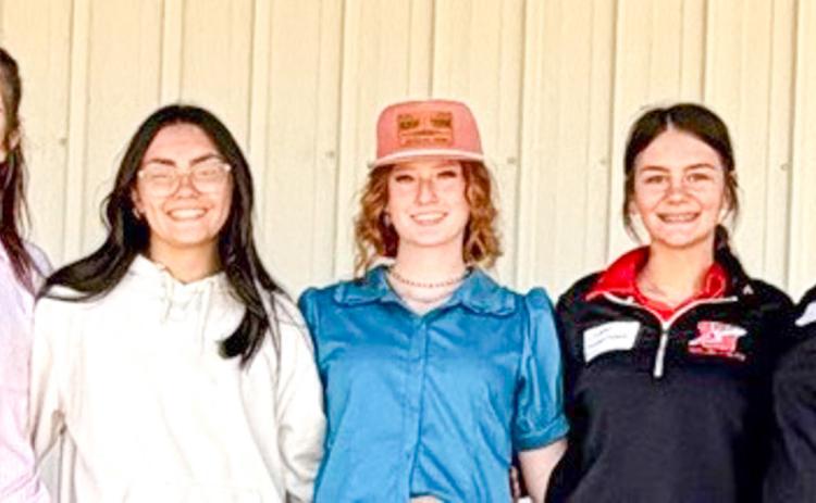 Coached by Drew Taylor, the Wellington Future Farmers of America (FFA) Land Judging team opens its 2026 season Friday, March 24 at the Ochiltree County Soil and Water Conservation contest in Perryton. Finishing as the second-place team, senior Jacy Lampe earned the second-place individual honor, while sophomore Anna Henard placed ninth individually. From left: Henard, Sophia Derr, Bailey Page, Heather Peters, Lampe. Wellington High School