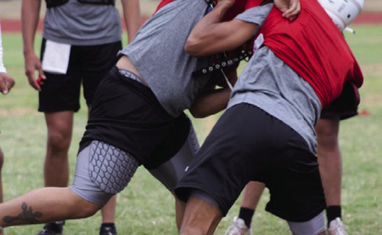 Wellington seniors, teammates put on pads for Rocket Pride