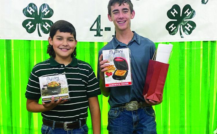 From left: Austynn Rothwell, first place; Kasen Chapman, second place.