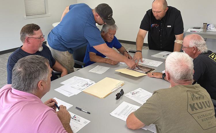 Gus Wilbur presents his request for a Commercial RV Permit at 610 East Ave. Clockwise from left: Councilman Brandon Ward, Mayor Pro-Tem Brent Martin, Wilbur, Councilman Jimmy Cantu, Jr., City Manager Justin Mixon, Councilman Eddie Langford, Councilman Kenneth Warren. INTREPID PHOTO / BEV ODOM