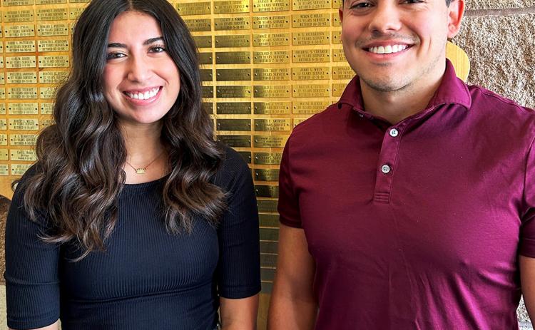 Elena Jurado, left, and Alex Sauceda were recently named the 2023 Texas Department of Transportation (TxDOT) Childress District Summer Employees of the Year. TxDOT Childress District/Ginger Wilson