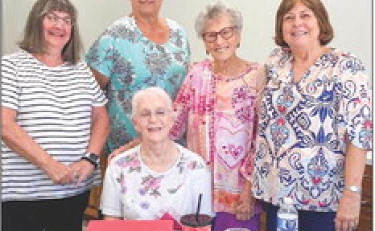 Taught by Laurie McAfee, Program Support Matter of Balance Master Trainer, right, Wellington women attend the recent A Matter of Balance coach training at Wellington Senior Citizens Center. Front row, Barbara Duncan. Back row, from left: Rachel Downing, Debra Belew, Fran Eigenmann, McAfee. Not pictured: Linda Powell. Courtesy Photo