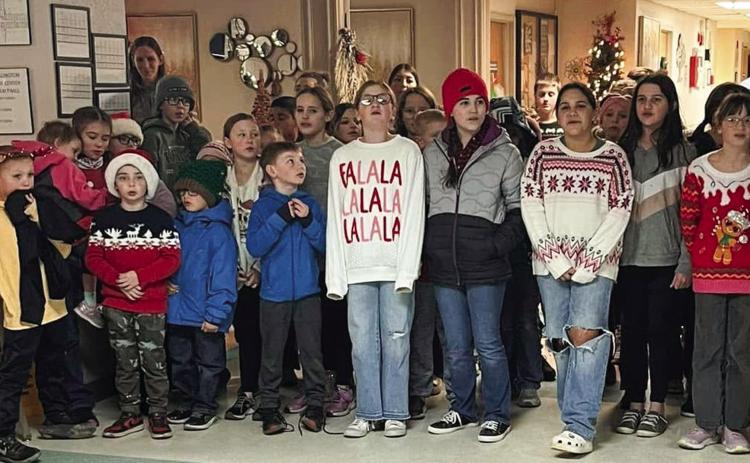Collingsworth County 4-Hers sing at Parkview Manor, Wellington Care Center
