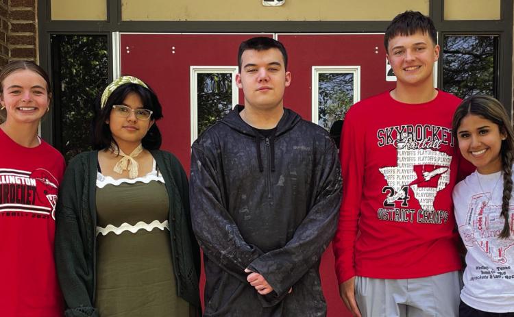 Wellington High School students prepare for the 2A Regional UIL Academic Meet Friday, April 25 in Canyon. From left: Addalyn English, Anali Cortez, Trinidad Cantu, Dixon Dugan, Lisette Vela. Not pictured: Jaci Porter. Wellington High School