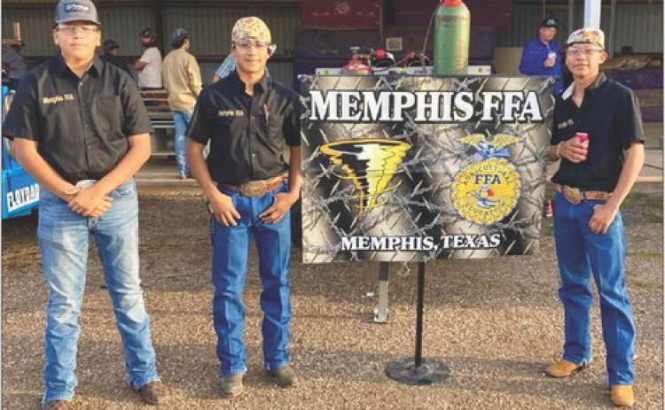 Memphis Future Farmers of America (FFA) welding students compete in the First Annual Cotton Field Classic Build-Off and Welding Certification Event Saturday, Sept. 16 at Lorenzo Independent School District. At the build-off, over $65,000 in scholarships were awarded to students across Texas. Competitors traveled from Brock, Floydada, Huntsville, Lockney, New Waverly, Petersburg, Perryton, Slaton and Sands. Photo Courtesy of Memphis ISD