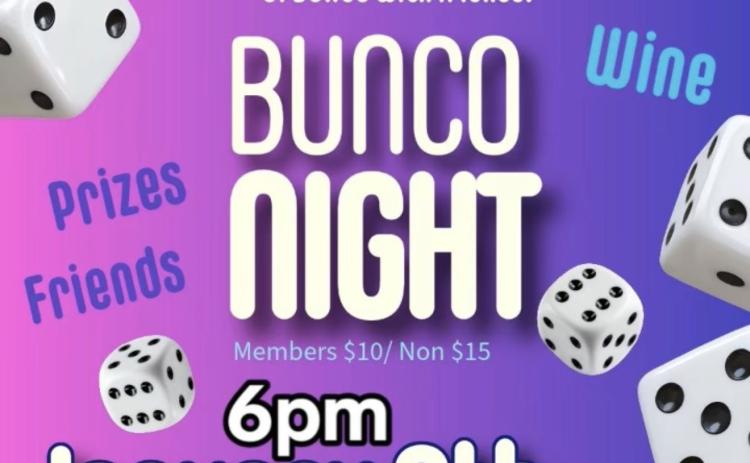 Childress County Club will host Bunco Night, including snacks, wine, prizes and more, at 6 p.m. Thursday, Jan. 8. Entry is $10 for members and $15 for non-members. The number of players is limited. To RSVP, text 940-585-8475 by Monday, Jan. 5 Childress Country Club
