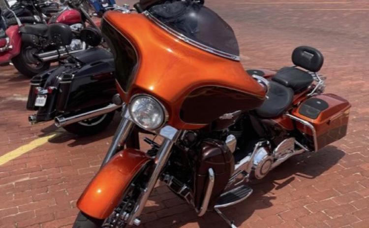 Jacob Ballinger, of Wellington, wins the Harley Division of the Wild &amp; Free on 83 Motorcycle Show Saturday, Aug. 5 on the Collingsworth County Courthouse Square. Courtesy Photos