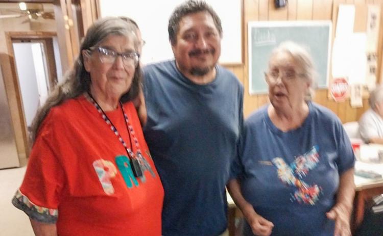 Happy birthdays were wished to, from left, Janie Ames, Rojelio “Roger” De La Cruz Jr. and Childress Senior Citizens Center Director Glenda Goundie at the center’s weekly luncheon Thursday, Aug. 28. Goundie and Lila Hoobler celebrated birthdays earlier in August. Grace Holman