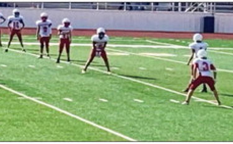 Seventh-grade Firecrackers kick off after half-time in Idalou, where Wellington shut the Wildcats out in a 36-0 final. Courtesy Photo