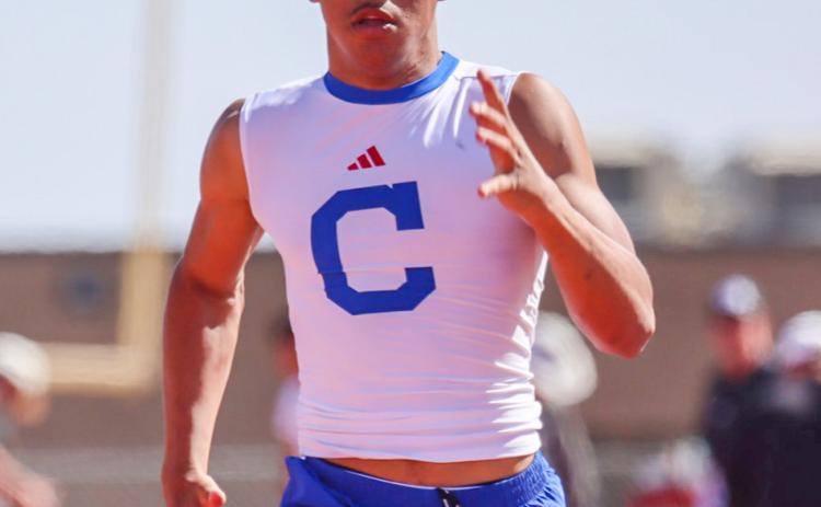Childress’ Jaden Walker is the area champion in the 100-meter dash, securing a time of 10.61 to advance to regionals. CHILDRESS HIGH SCHOOL YEARBOOK
