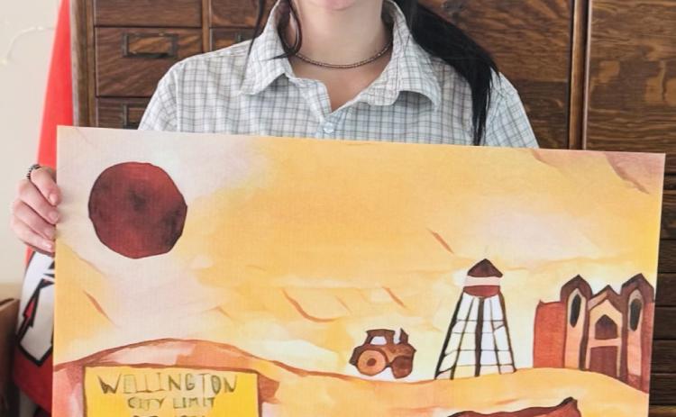 From approximately 25 entries, the Wellington Community Fund Board of Directors named Kenady Skelton’s piece as the winning yard sign design. A Wellington High School senior, Skelton’s artwork depicts what Wellington means to her. Ashley Lemons