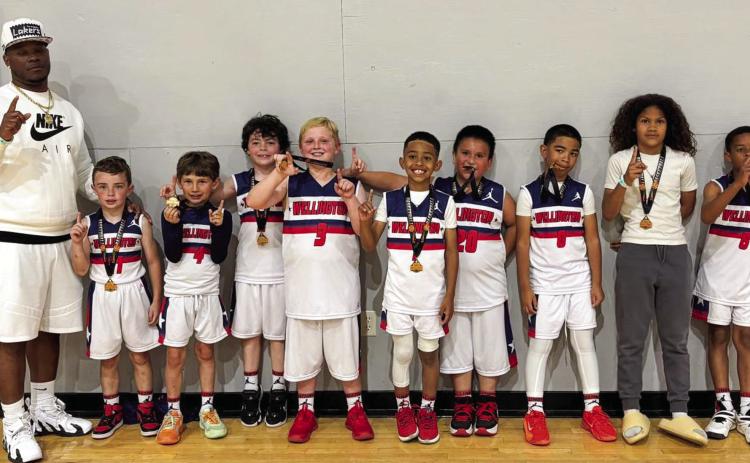 Wellington Prime Elite first-second grade (33-6) team members win back-to-back tournaments Saturday, May 10 and Friday, May 23-Saturday, May 24 in Amarillo. With plans to compete in Lubbock this June, the team looks to keep improving on the season. From left: Coach Prentice Coffee, Maxon Orr, Noah Peters, Luke Roberson, Landry Mixon, Jaxon Coffee, Jonathan Robles, Carmelo Coffee, Aspen Clark and Xander Pereira. Courtesy Photos