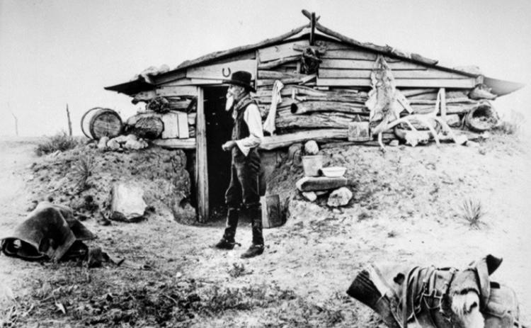 A dugout near Hall County. Photos from the collection of John R. Ballew