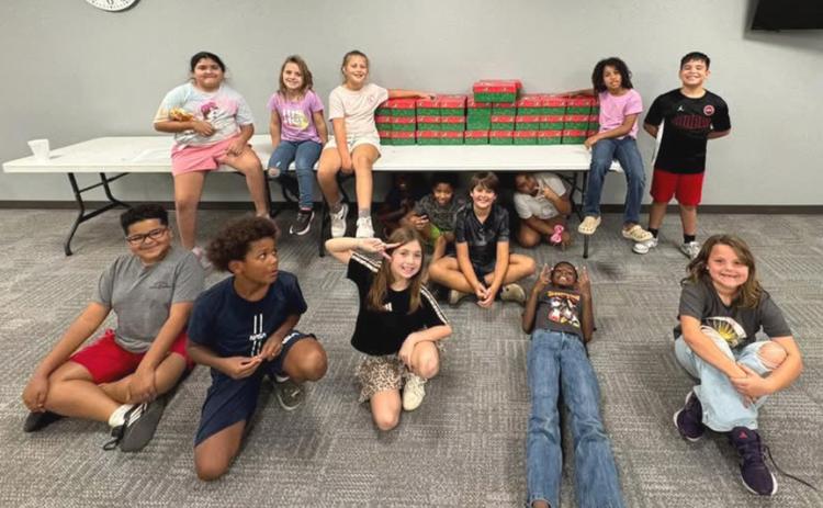 FBC Memphis Youth assembled boxes recently for the Operation Christmas Child project. FBC PHOTO