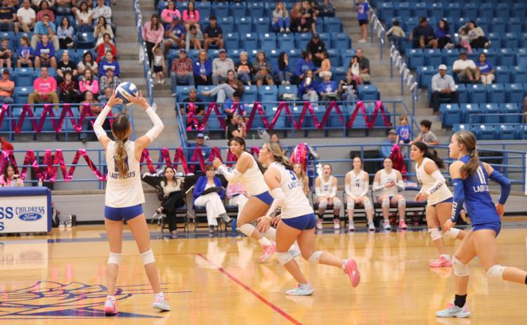 Celebrating Senior Night, the Childress Lady Cats take a 3-0 win against the Tulia Lady Hornets Tuesday, Oct. 21 in Childress. Childress High School Yearbook