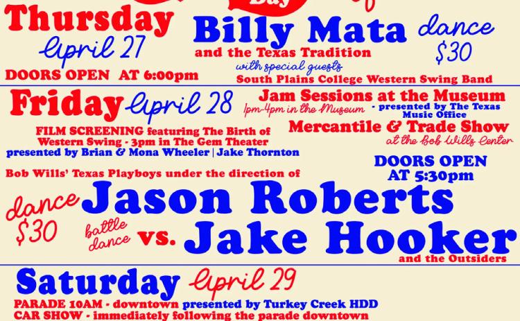 51st Annual Bob Wills Day to begin April 27