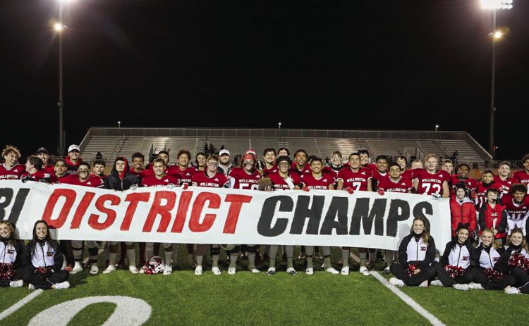 Wellington claims its bi-district championship last Thursday night with a 58-6 victory over Boys Ranch at Stinnett’s Comanche Field. Lukas Wilbur Photography