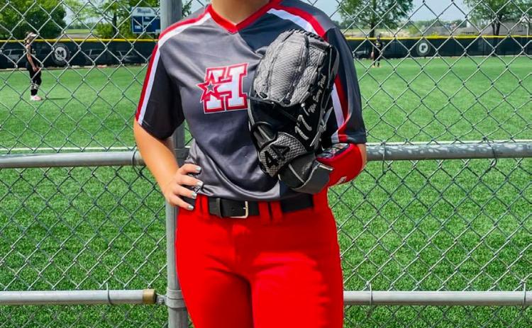 Childress Lady Cat pitcher Ansley Parr, playing for the Hotshots, competes at the 2024 Top Gun Invitational in Kansas City, Mo., pitching 18.2 innings, striking out 27 out of 74 batters and giving up only nine hits, two runs (one earned) and six walks. Following, Parr also competed in the Top Club National Championship in Oklahoma City, Okla. Courtesy Photo