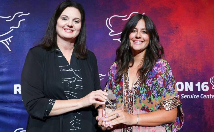 Memphis Middle School English Language Arts (ELA) teacher Haley Ollinger is selected as the 2026 Region 16 Secondary Teacher of the Year, awarded by Region 16 Education Service Center Executive Director Tanya Larkin. Region 16 Education Service Center