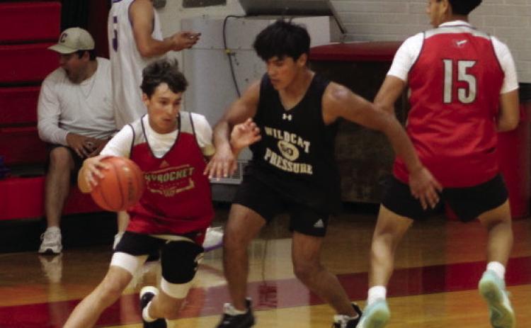 Skyrockets keep active with 7-on-7 drills and basketball workouts