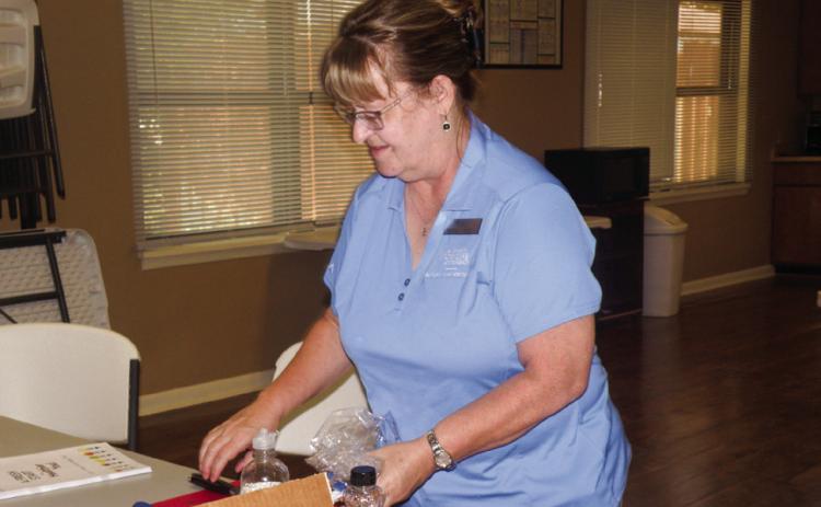Texas A&amp;M AgriLife Extension Service of Childress County Family and Community Health Agent Sandra Moody presents the program “A Fresh Start to a Healthier You” Tuesday, Oct. 8 at Childress Housing Authorities’ Shady Grove Apartments, highlighting food safety, from selection to cooking to storage. Properly overseeing food will decrease illness by keeping germs at bay, Moody said. Photo by Grace Holman